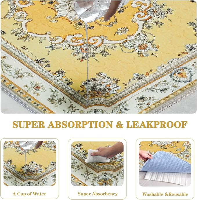 Washable Pee Pads, Super Absorbent Puppy Pads, 2 Pack 36"x36" | Reusable Dog Training Pads, Leakproof With Waterproof Non-Slip Backing For Crates, Floors, Indoor Potty & Furniture