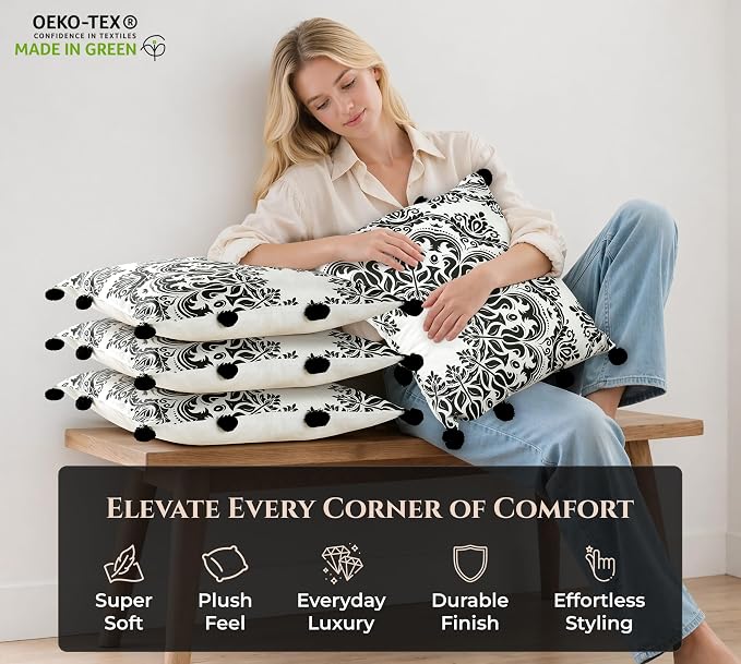 ROYALE LINENS 20 x 20 Pillow Insert - Down Alternative Throw Pillows Insert - Square Pillow Pack of 1 - Bed & Couch Pillows - Inner Cushion for Bed, Cushion for Living Room - Shams Stuffer