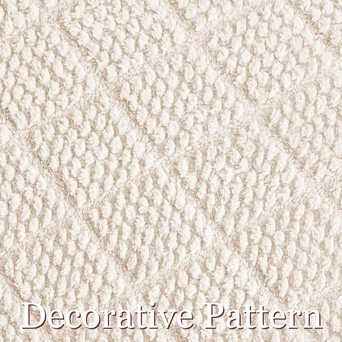 Whale Flotilla Soft Fleece Throw Blanket for Couch, Ivory White | Jacquard Waffle Blankets for Home Decor, Lightweight and Cozy, All Season Suitable, 50x60 Inch