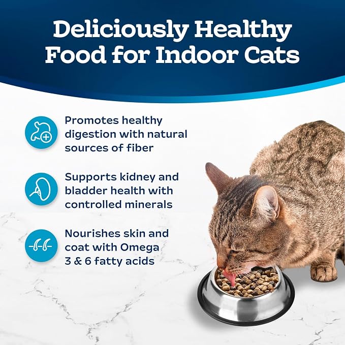 Blue Buffalo Tastefuls Salmon Adult Indoor Dry Cat Food, 5 lb | Salmon & Brown Rice Recipe, Antioxidant-Rich LifeSource Bits, No Corn, Wheat, or Soy