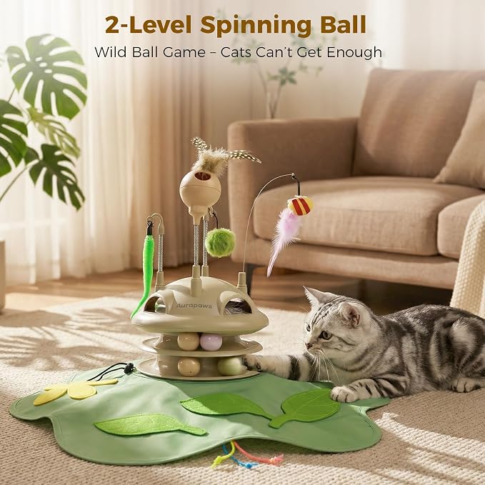 Cat Toys Rechargeable, 6-in-1 Automatic Interactive cat Toy