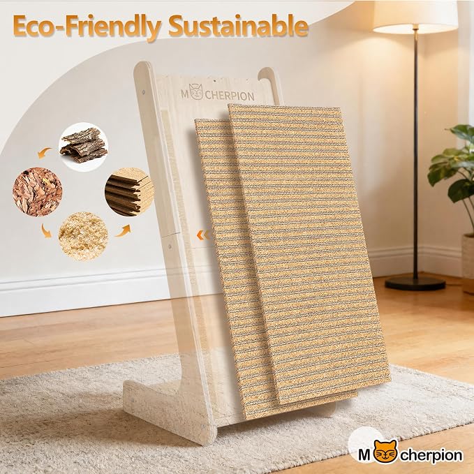 Cork Cat Scratch Pad-2Pcs Replaceable Scratching Mats for Cat Scratchers | Cat Scratch Pad for Cats- 2 Pcs Replaceable Pads-Eco-Friendly Sustainable-Replacement Core for Cats Scratching Board only