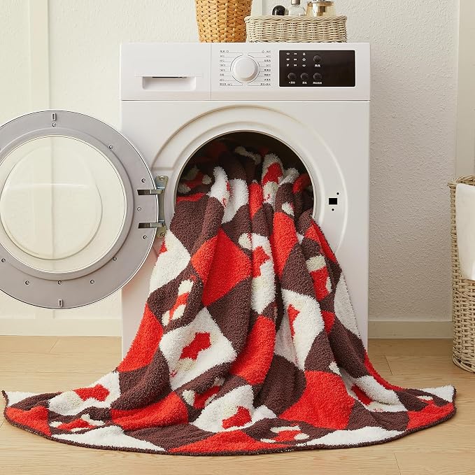 Christmas Knit Throw Blanket - Super Soft Cozy Fuzzy Blankets for Couch, Sofa & Bed, Holiday Throw Blanket，60"x80"