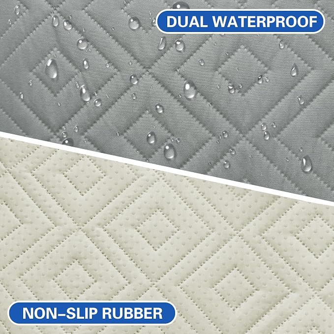 2026 Waterproof Chaise Dog Blanket (40"x50") Comfy Sofa Lounge Mat for Pets with Anti-Slip Back, Universal Incontinence Lightweight Liner Pad for Furniture Car Picnic etc Durable Washable, Light Grey