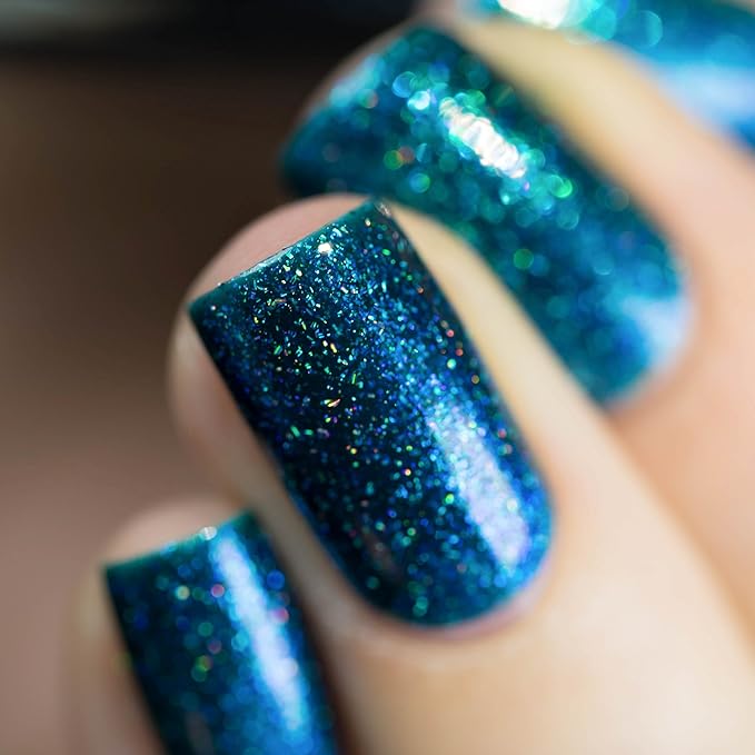 ILNP Party Favor - Vivid Teal Holographic Nail Polish