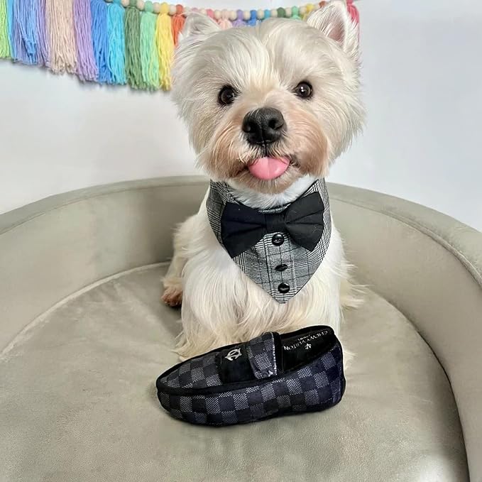 Haute Diggity Dog Chewy Vuiton Loafer Plush Dog Toy, Designer Parody Toy