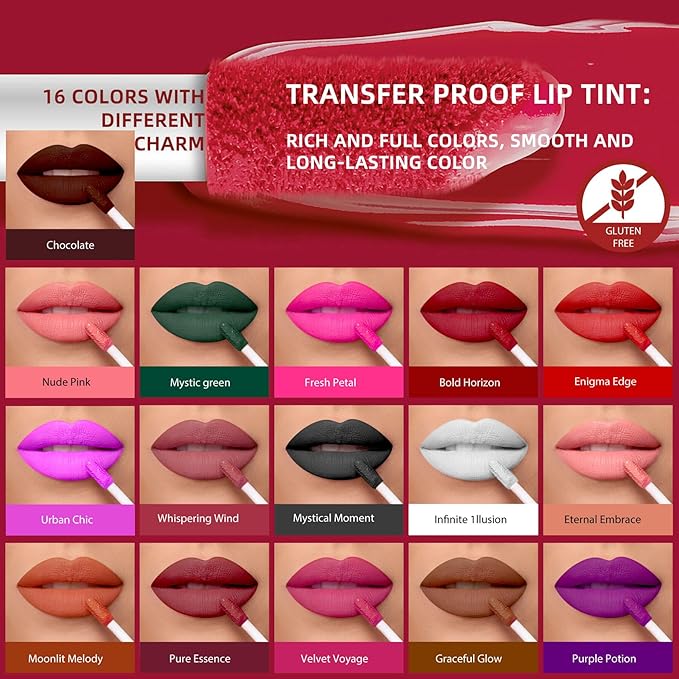 Green Matte Liquid Lipstick – Super Stay, Highly Pigmented, Rich Lip Colors, Smudge-Proof, Waterproof, Transfer-Resistant (Mystic Green Shade)