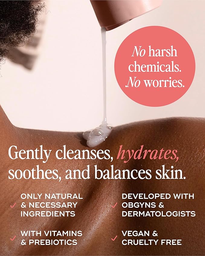 Luna Daily Hydrating Feminine Wash, Soft Cotten Scent | pH-Balanced Body Wash for Sensitive Skin | Moisturizing Daily Cleanser with Soothing Aloe for Daily Relief | Gentle & Pregnancy-Safe, 250ml