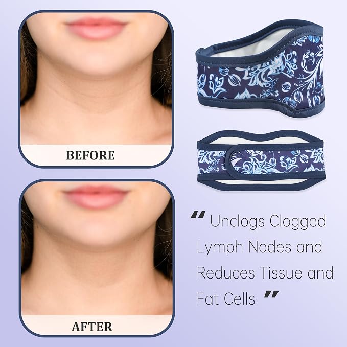 Reusable Castor Oil Pack Wrap for Liver Detox, Castor Oil Wrap for Stomach Less Mess, Elastic Strap Bamboo Cotton Machine Washable Anti Oil Leak 2pcs, Blue and White