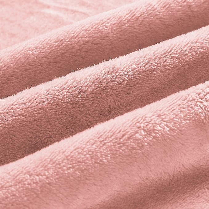 BEDELITE Fleece Blanket Soft Plush Queen Size Bed Blanket Pink 90"x90" | Ultra Soft Fleece, Plush Microfiber, Lightweight Warmth, All Season Comfort, Fade Resistant, Machine Washable,Perfect for Bed