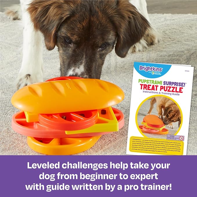 Learning Resources Brightkins Pupstrami Surprise! Treat Puzzle - Interactive Dog Toys, Dog Toys for Large Dogs, Puppy Treat Toy, Cat Puzzle Feeder, Mental Stimulation for Dogs, Enrichment Feeder