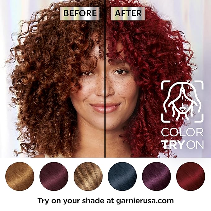Garnier Hair Color Nutrisse Ultra Color Nourishing Creme, BR3 Intense Burgundy (Lotus Berry) Red Permanent Hair Dye, 1 Count (Packaging May Vary)