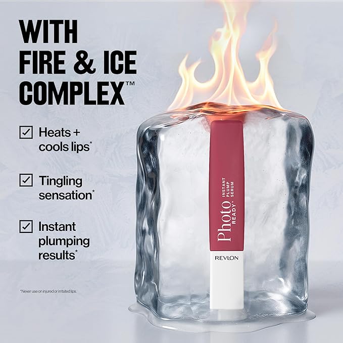 REVLON PhotoReady Instant Plump Serum, Plumping Gloss, Hydrating, Non-Sticky & High Shine Finish, 003 Magically Inflated, 0.25 fl oz