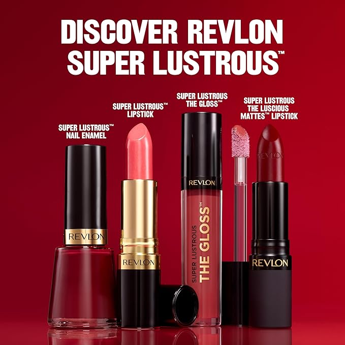 REVLON Super Lustrous Lip Gloss, Non-Sticky, Hydrating, High Shine Finish, 230 Sugar Violet, 0.13 oz (Pack of 2)