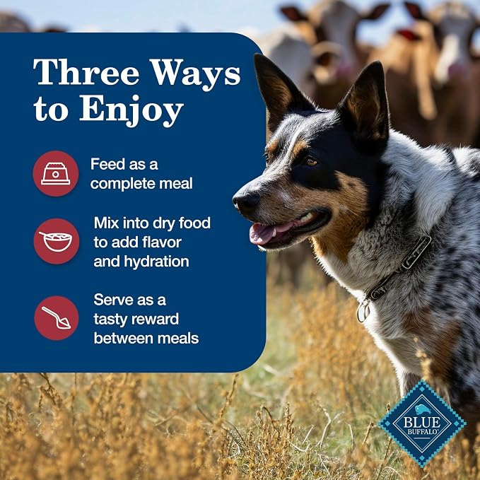 Blue Buffalo Homestyle Recipe Adult Wet Dog Food,Made with Natural Ingredients,Chicken and Beef Dinner Variety Pack,12.5-oz Cans,(Pack of 12)