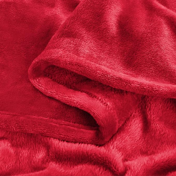 BEDELITE Fleece Blanket Soft Plush Full Bed Blanket Red 84"x90" | Ultra Soft Fleece, Plush Microfiber, Lightweight Warmth, All Season Comfort, Fade Resistant, Machine Washable, Couch Sofa Bed