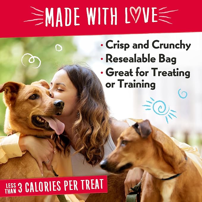 Charlee Bear Original Dog Training Treats, Chicken Soup & Veggie, 16 oz | Pocket-sized Training Treats, Crunchy Dog Treats, Limited Ingredient Recipe, Under 3 Calories per Treat, Made in USA