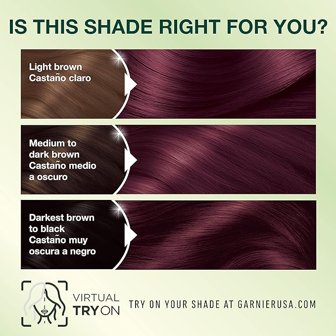 Garnier Hair Color Nutrisse Nourishing Creme, 42 Deep Burgundy (Black Cherry) Red Permanent Hair Dye, 1 Count (Packaging May Vary) (Pack of 2)