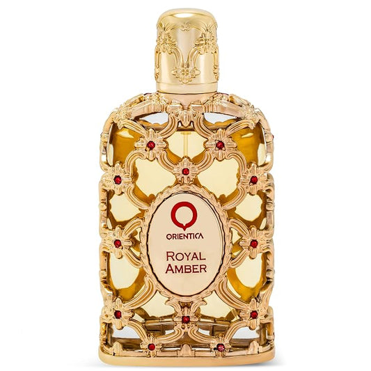 Orientica Luxury Collection Royal Amber Eau De Parfum 2.7oz / 80ml - Bergamot, Melon, Pineapple, Fruity, Gourmand, Amber, Woody, Vanilla, Musk - Arabic Perfume for Women & Men
