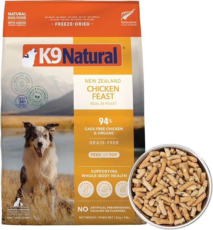 K9 Natural - Freeze Dried High Protein Grain-Free Dog Food Or Topper