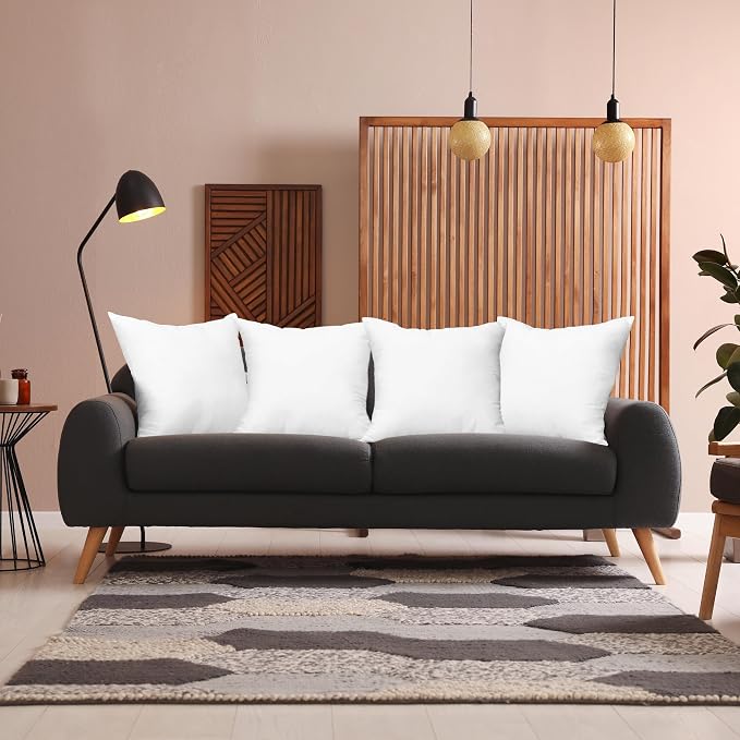Utopia Bedding Throw Pillows, Decorative 26x26 Pillow Inserts, Set of 4 | Down alternative pillow insert with plush fluffy fill for beds sofas couches and chairs. Suitable for indoor outdoor use.