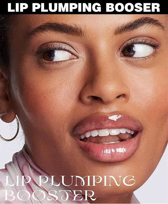 Plumping Lip Oil with Fresh Ginger Extract - Instant Fuller Lips, Ultra-Hydrating & Nourishing Glossy Lip Glow Oil, Lip Plumping Booster for Smooth, Defined Lips (#02 GIRLY SWIRLY, 1)
