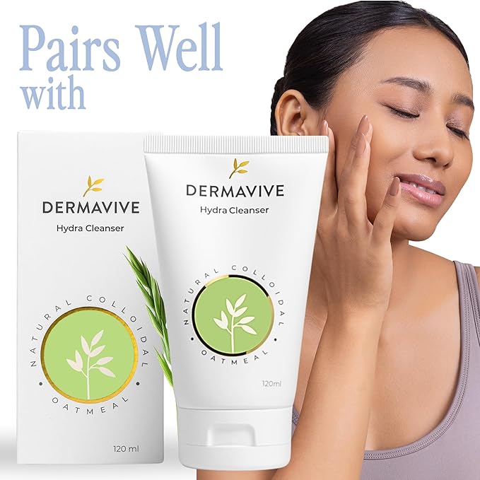 Dermavive Oatmeal Moisturizing Lotion for Dry, Sensitive Skin – Colloidal Oatmeal pH-Balanced Hydrating Face & Body Moisturizer – For Kids, Teens & Adults, 120ml (4.05 fl oz)