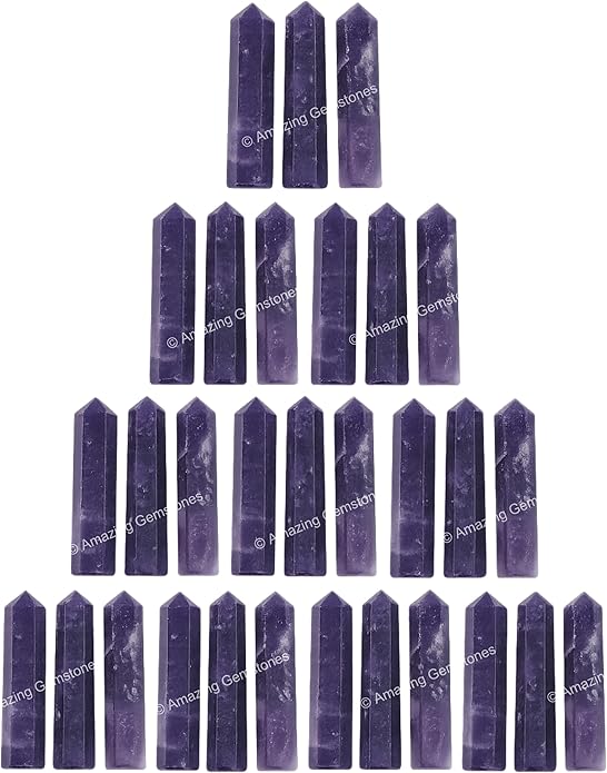 Amazing Gemstone Crystal Points Bulk Healing Crystals & Stones - Premium Single Terminated Healing Wand Point Bulk Crystals for Crafts, Crystal Grid, DIY Work