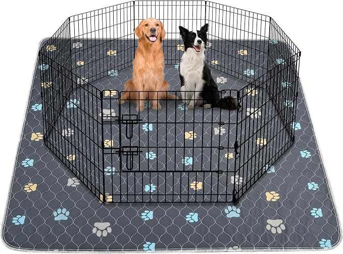 Aitmexcn Washable Pee Pads for Dogs, Extra Large 72"x72", 1 Pack Reusable Puppy Training Pad, Heavy Absorbency, Leak-Resistant Non-Slip Mat for Whelping Boxes, Large Playpens and Senior Dog Care