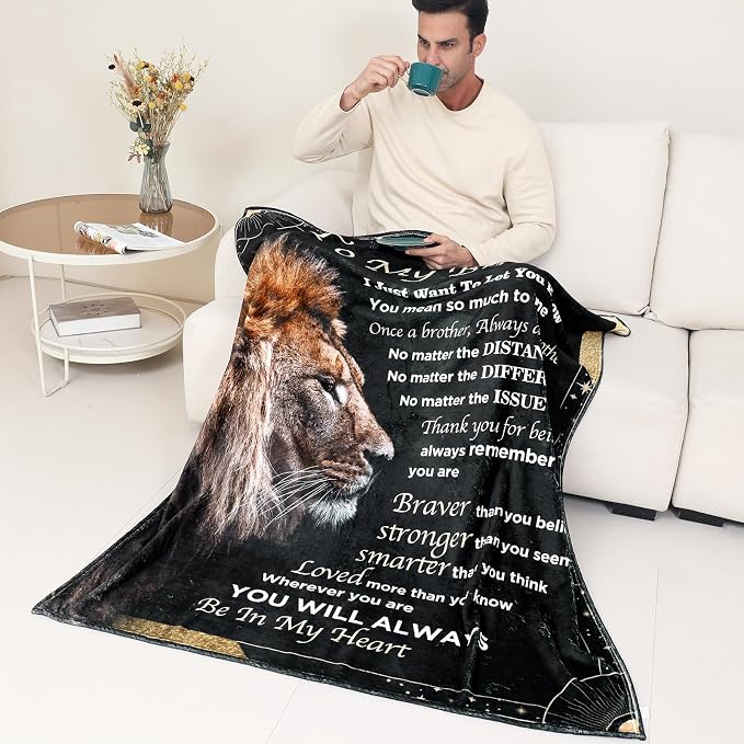 Best Brother Gifts from Sister for Birthday, Big Brother Birthday Gifts for Brother Adult from Sister,Birthday Gifts for Brothers from Sisters, 60"x80"Blanket