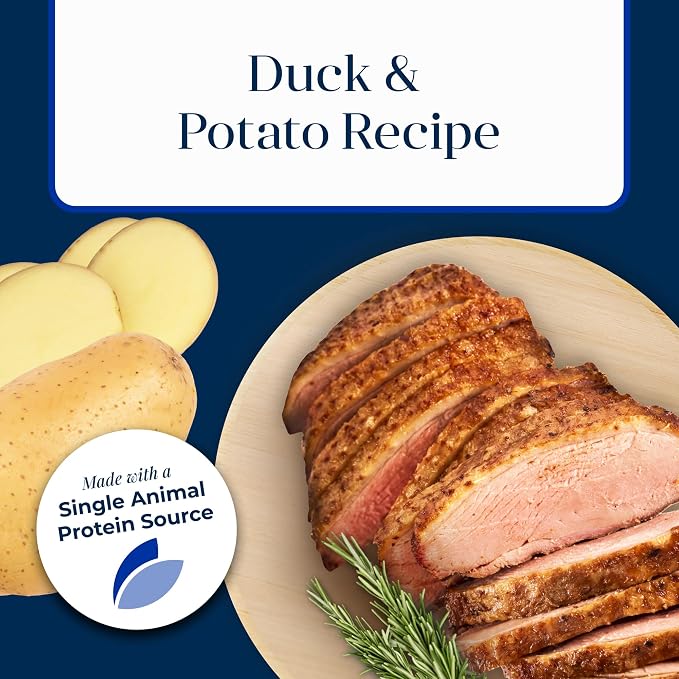 Blue Buffalo Basics Duck Grain-Free Skin & Stomach Care Dry Cat Food, 5 lb | Real Duck #1 Ingredient, Limited Ingredient Diet, Antioxidant-Rich LifeSource Bits, Skin & Coat Health