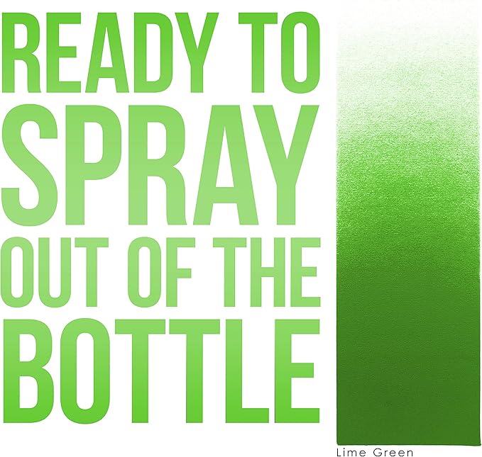 Custom Body Art Lime Green Airbrush Body Paint 8oz - Alcohol-Based, Waterproof, Body Paint for Adults, Cosplay, Temporary Tattoos