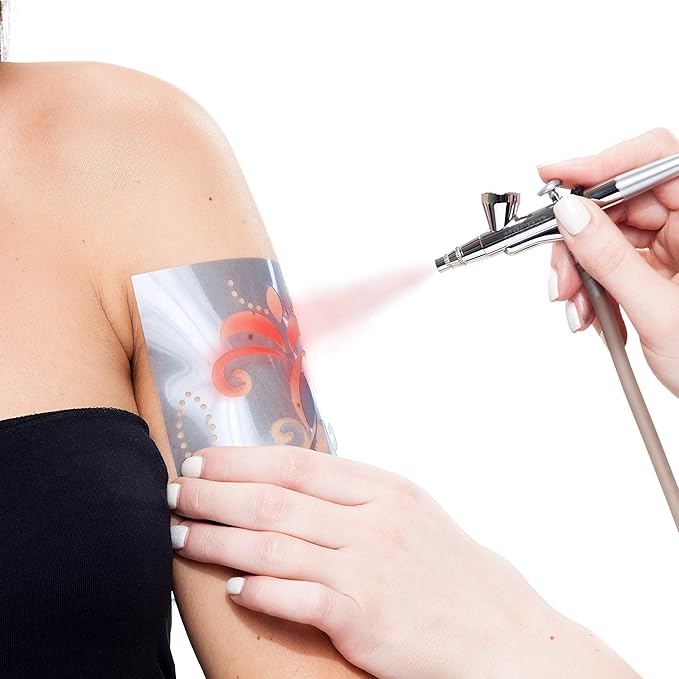 Custom Body Art Red Airbrush Body Paint 8oz - Alcohol-Based, Waterproof, Body Paint for Adults, Cosplay, Temporary Tattoos