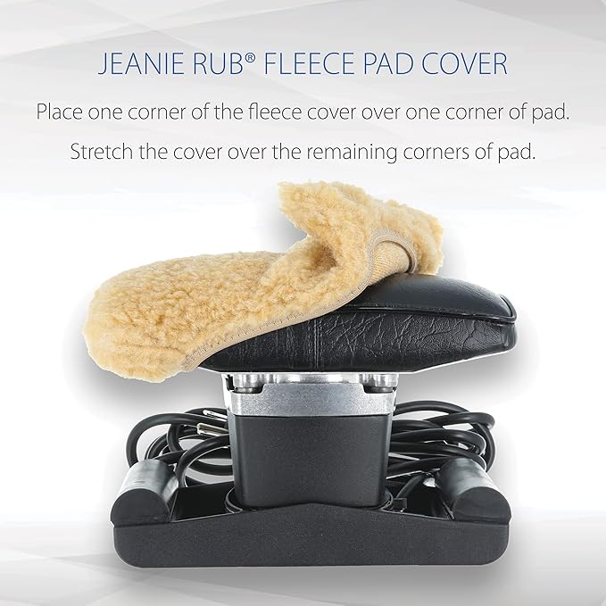 Core Products Jeanie Rub Variable Speed Massager, Deep Tissue Back & Shoulder Massager for Pain Relief, Body Massager, Great Gift for Back, Neck, Lower Back & Cellulite Massage - Fleece Cover Combo