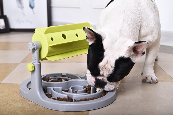 Pet Life ® Roto Paw IQ Training Interactive Slow-Feeding and Rotating Dog Feeder Toy