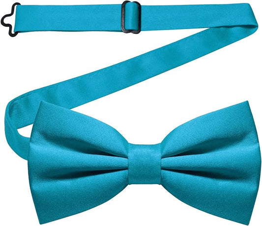 JEMYGINS Solid Color Pre-tied Bow Tie Adjustable Bowtie for Men