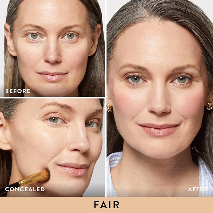 LAURA GELLER NEW YORK The Ideal Fix Concealer - Fair - Buildable Medium to Full Coverage Liquid Concealer - Covers Under Eye Dark Circles & Blemishes - Long-Lasting