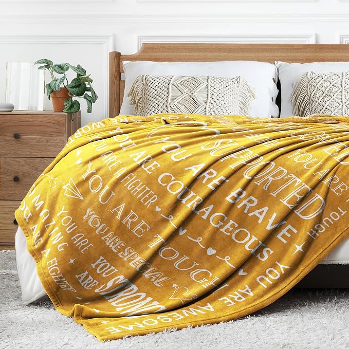 Gifts for Women or Men, Gifts for Him Her, Get Well Blanket | Inspirational Gifts for Women, Thinking of You Gift for Mom Grandma Sister Nurse, Feel Better After Surgery Gifts 60'' x 50''