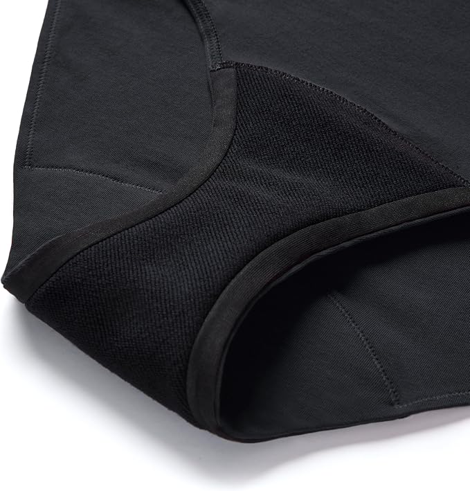 Thinx for All Period Underwear, Everyday Comfort Brief, Holds Up to 12 Regular Tampons*, Period Panties, Leakproof, Reusable & Controls Odor, Black, 2 Pack, 3X