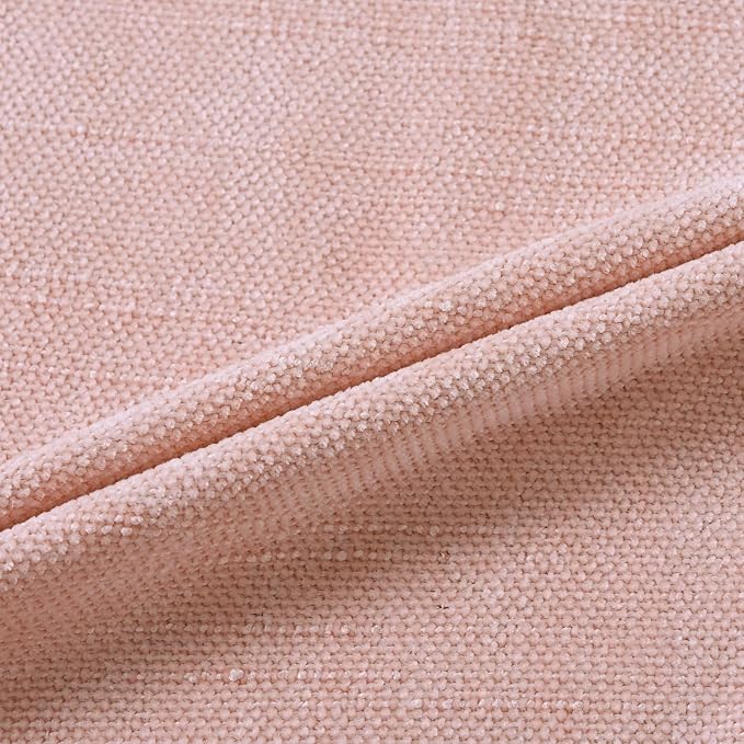 Set of 4 Soft Textured Decorative Throw Pillow Covers 12X20 Inch Cozy Farmhouse Cushion Cover Square Accent Pillow Cases for Bed Couch Sofa Living Room, Light Pink