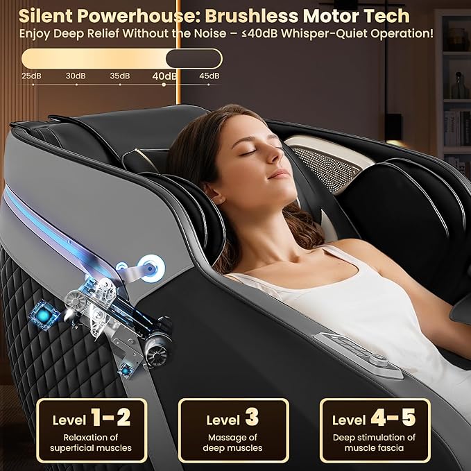 4D Massage Chair Full Body, 55" SL-Track Shiatsu Massage Zero Gravity Recliner Chair W/ Waist & Calves Heat, 18 Modes, 35 Airbags, Body Scan, Calfrest Extension, Foot Rollers, AI & APP Gift for Family
