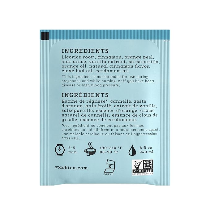 Stash Tea Licorice Spice Herbal Tea, Box of 100 Tea Bags