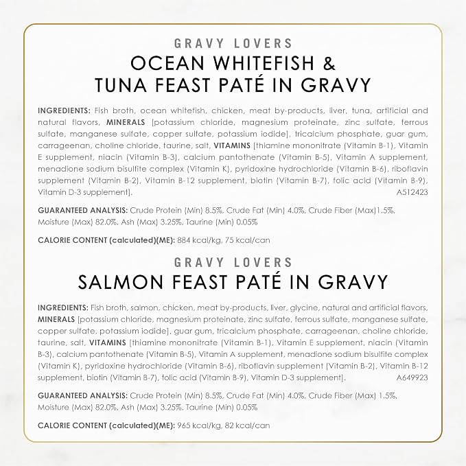 Fancy Feast Purina Gravy Lovers Variety Pack Feast Pate in Wet Cat Food Gravy - 4.5 lb. Boxes, 1 Count (Pack of 48)