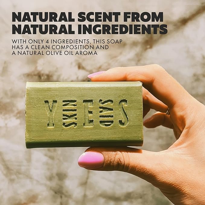 Skin Said Yes Olive Oil Bar Soap 8 Pack | Made in Greece | Pure Oilve Oil Hand Soap | Moisturizing, Nuorishing and Gentle on Skin, Rich in Antioxidants