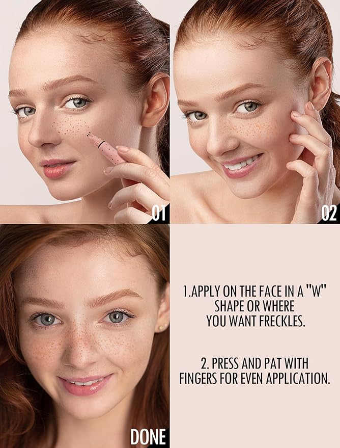 Anglicolor Freckle Pen, Freckle Stamp, Long Lasting, Waterproof, Smudge-proof, Transfer-proof, Easy Natural Sun-kissed Makeup, Suitable for All Skin Types, Vegan & Cruelty-Free (03#Deep, 1.5g)