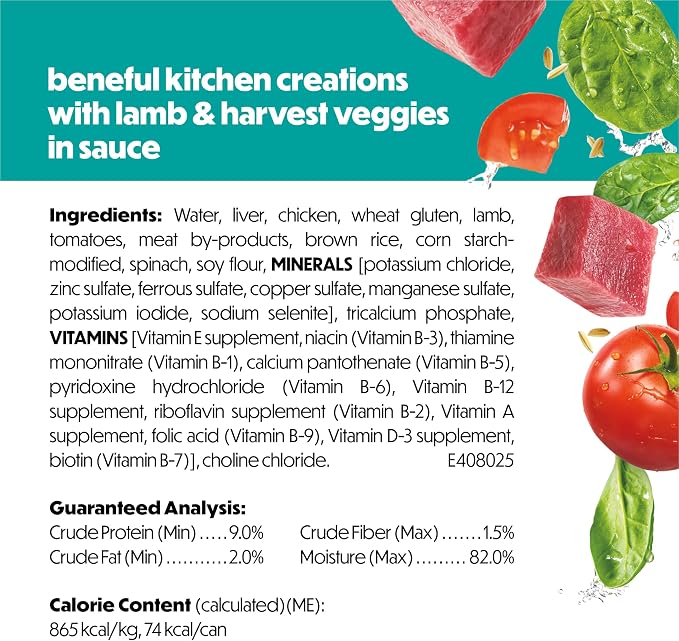 Beneful Purina Kitchen Creations with Lamb and Harvest Veggies in Sauce Wet Dog Food - (Pack of 12) 3 oz. Cans