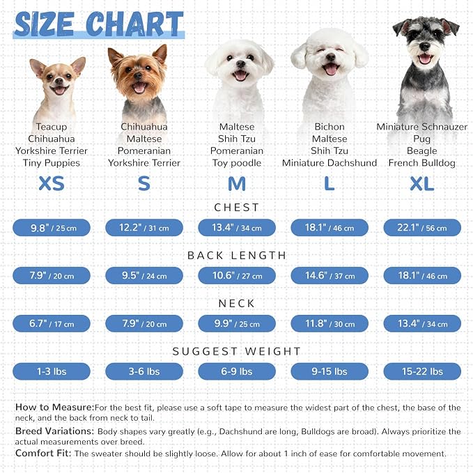 ABRRLO Small Dog Sweaters Cute Bear Dog Cardigans Clothes for Small Medium Dogs Boy Girl Puppy Cat Knitting Cardigan Outfits Dogs Winter Coats Warm Pet Doggy Clothes Soft Knitwear Apparel (Blue,XS)