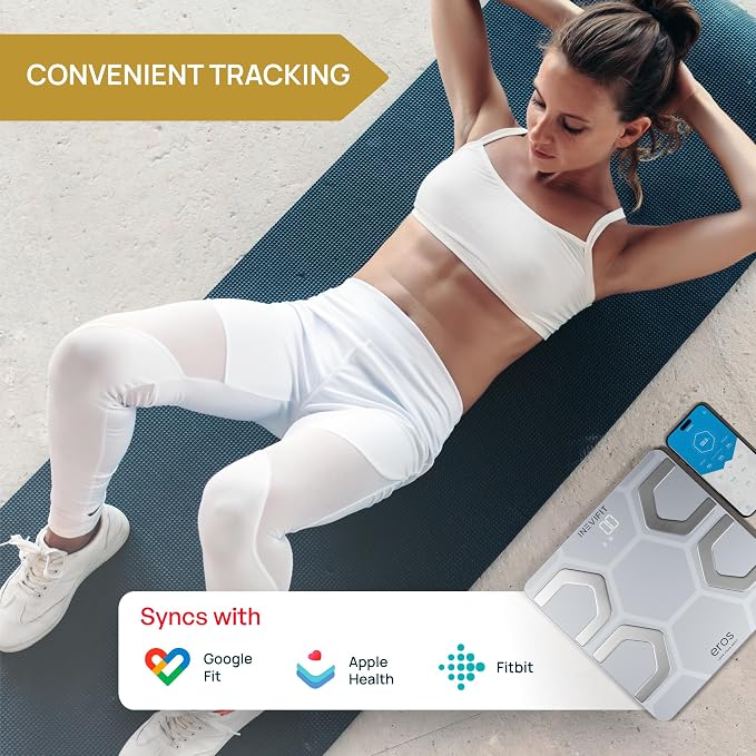 INEVIFIT Hydration & Weight Management Bundle, Bluetooth Eros Smart Body Fat Scale & 3-in-1 Sports Water Bottle for Health & Fitness