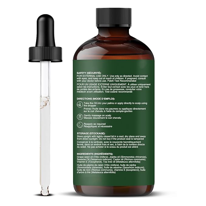 Botanic Hearth Hair Oil for Hair Growth & Hair Treatment Oils | Strengthening Dry, Frizzy, Damaged Hair & Scalp Treatment | Tea Tree Hair Oil – 2 Fl Oz