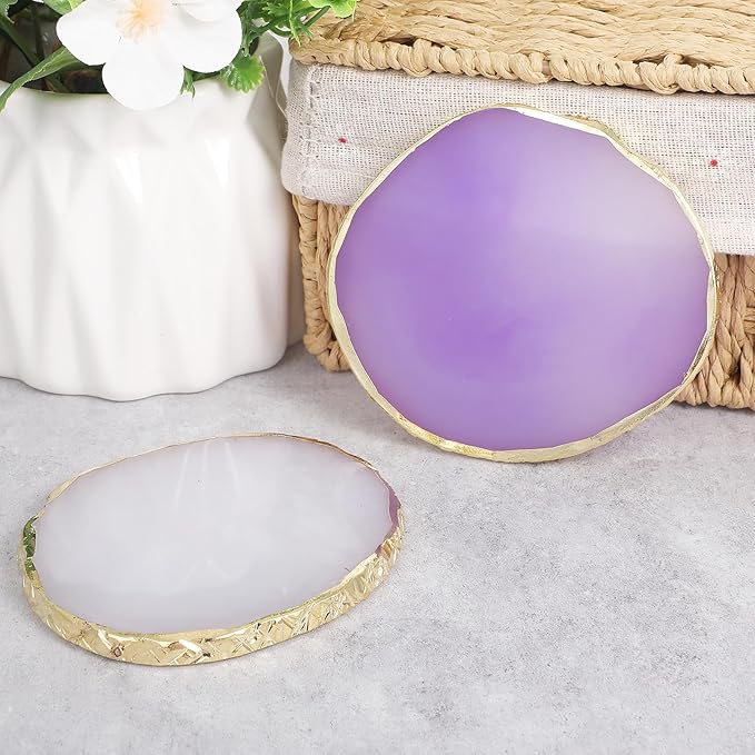 2 Pcs Resin Nail Art Palette, Nail Painting Mixed Color Palette Makeup Mixing Palettes Gold Edge Nails Polish Palettes Holder Nails Gel Color Display Board Pallet